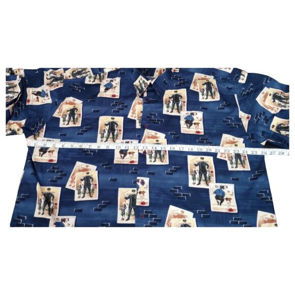 VTG Saturday Evening Post Shirt Mens XLT 17/17.5 Button Up Cotton Police Novelty - Picture 9 of 12